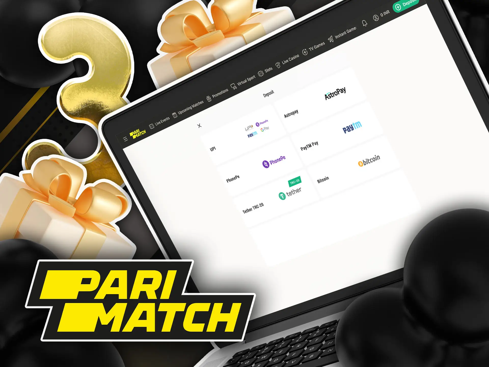 Make a deposit to receive a Parimatch bonus in India.