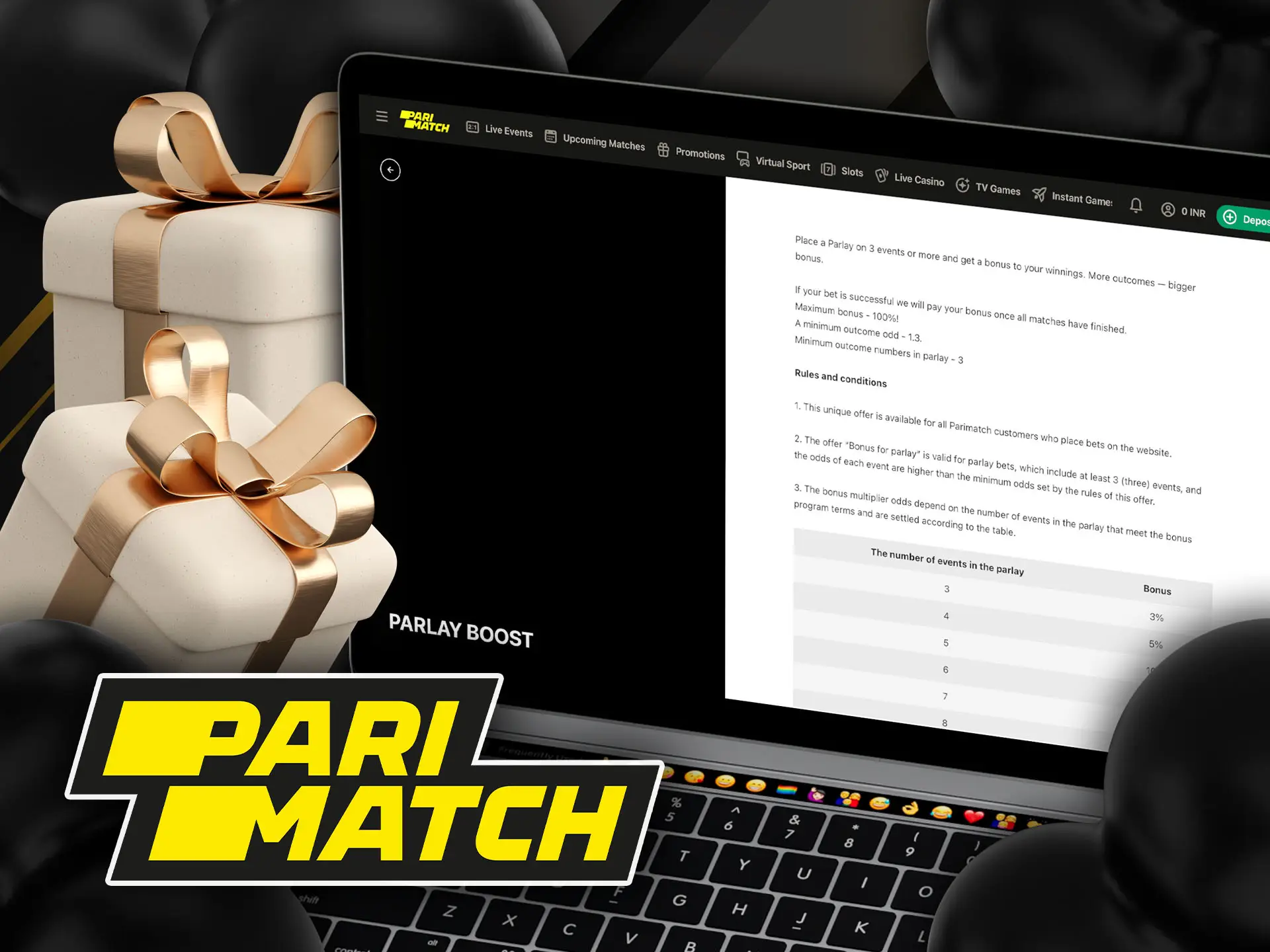 Parlay Boost Bonus for parimatch in india.