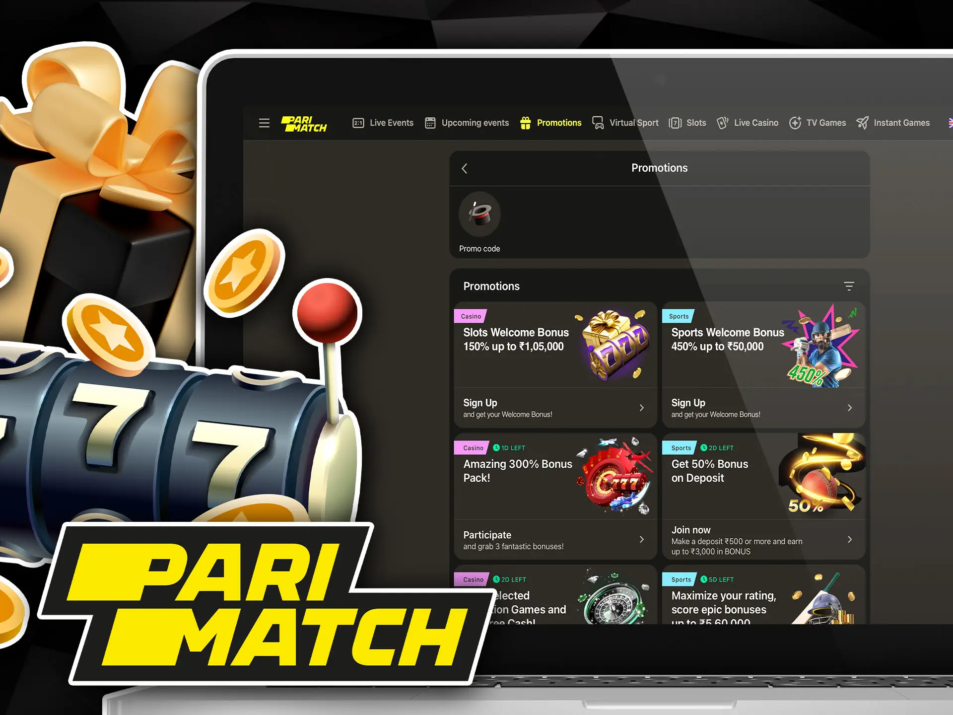 The best bonuses to start playing slots at Parimatch.