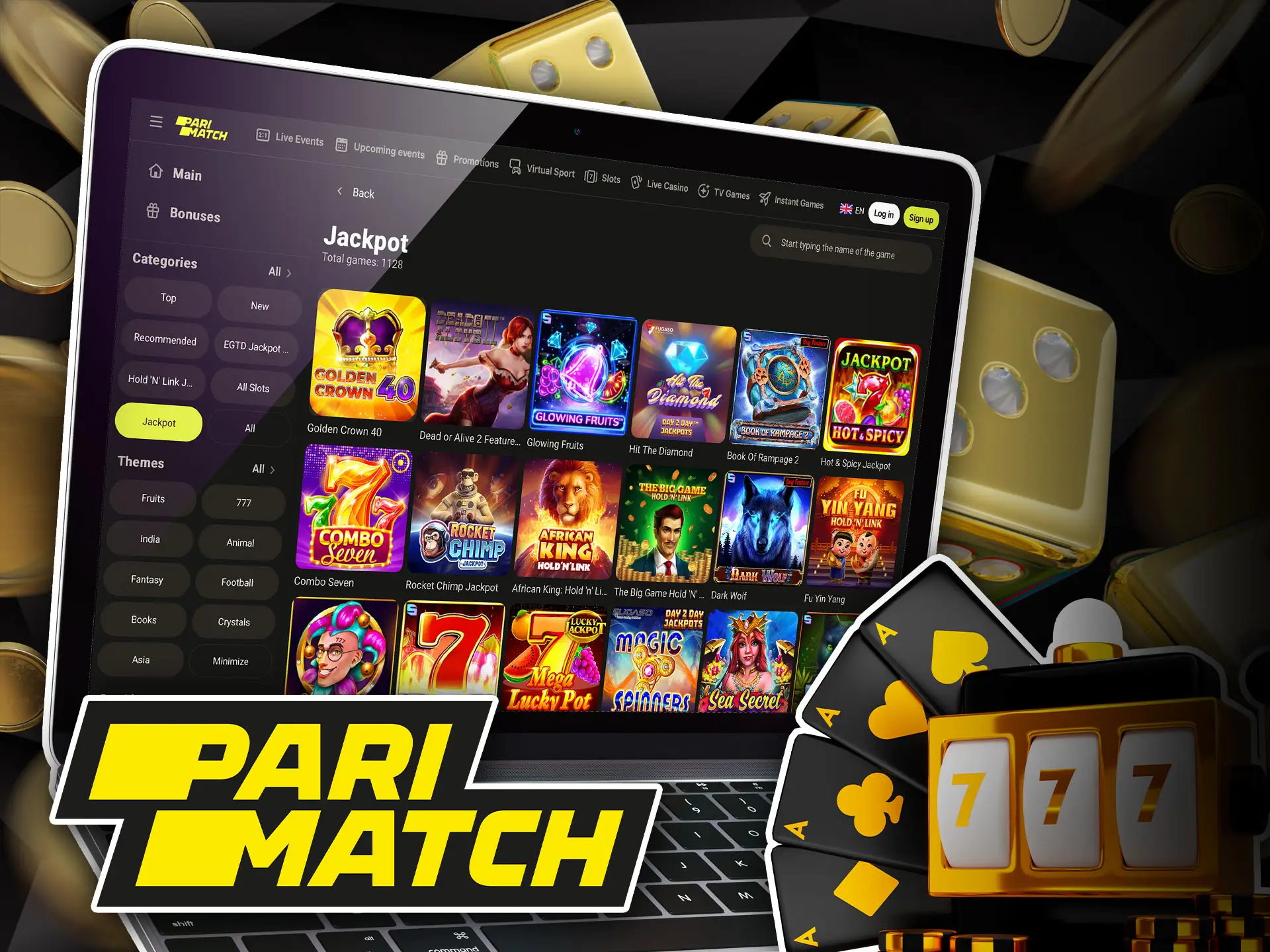 Choose the best slots to play the jackpot at Parimatch.