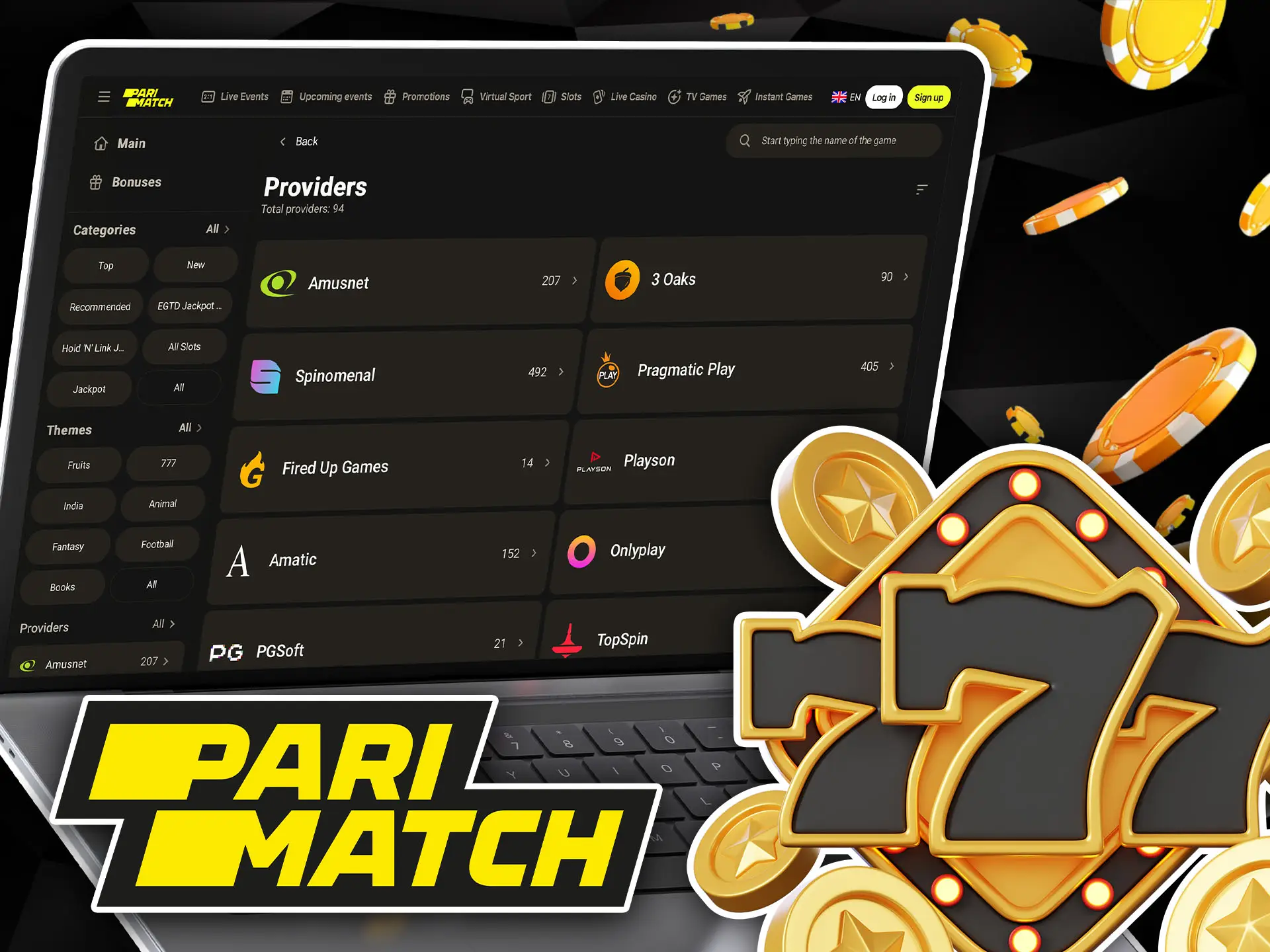 Choose the best provider to play slots at Parimatch.