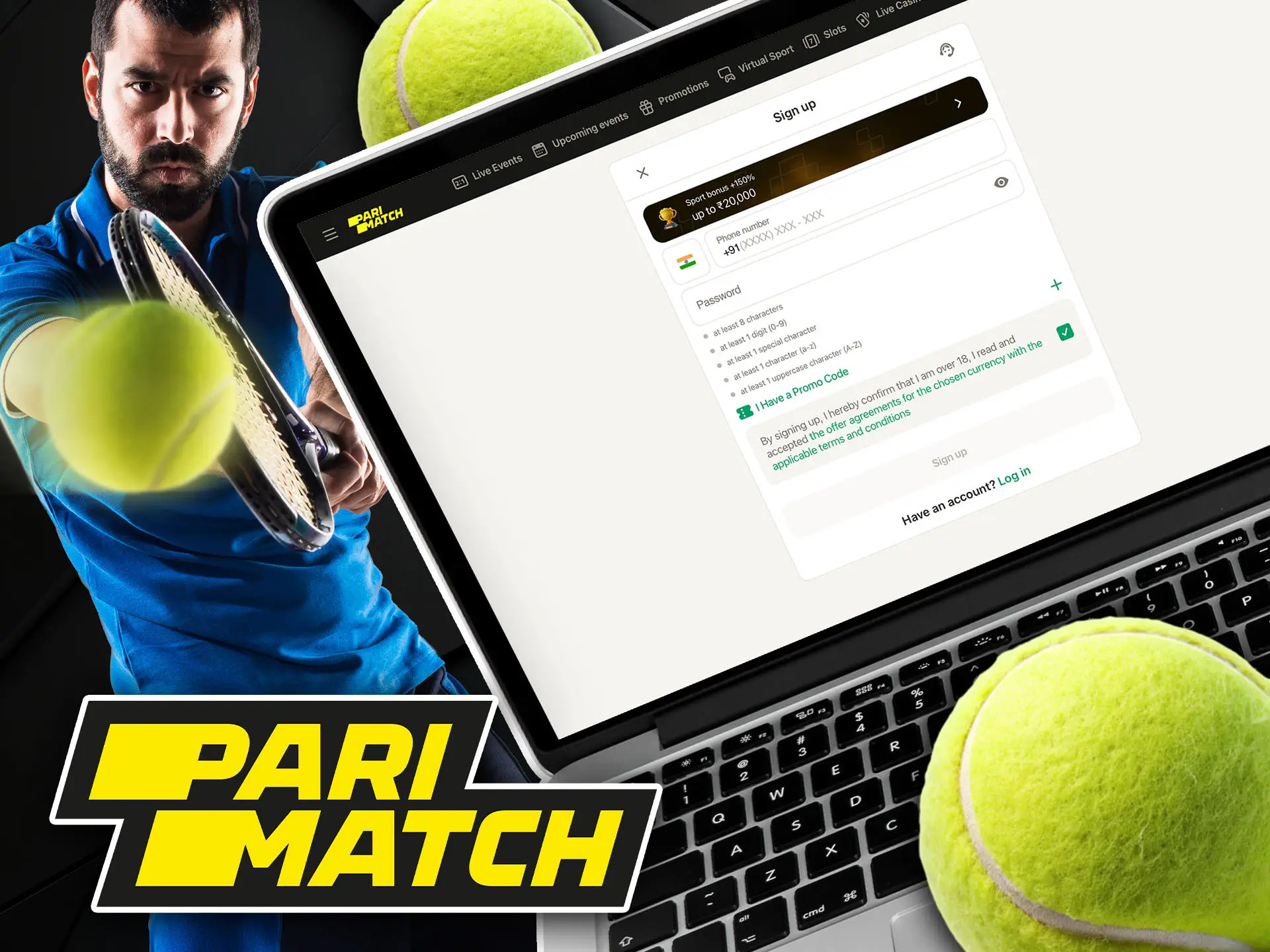 Try to get started and win at betting on tennis at Parimatch.