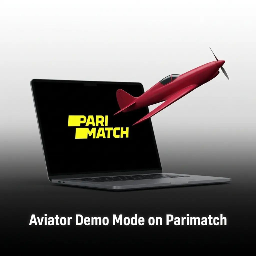 Aviator demo mode on Parimatch showing virtual credits gameplay with multiplier mechanics and cash-out controls