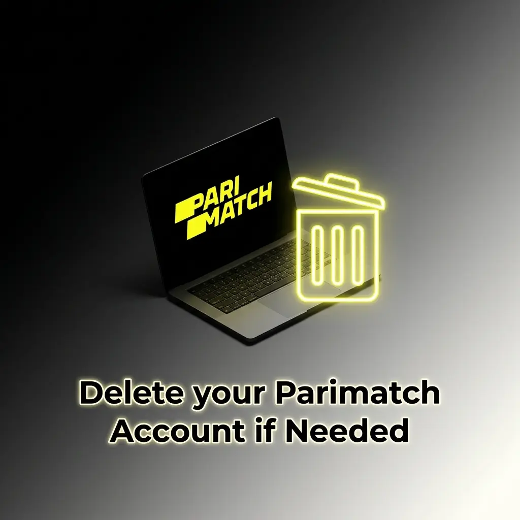 Parimatch account deletion steps showing settings navigation and customer support contact options for closure