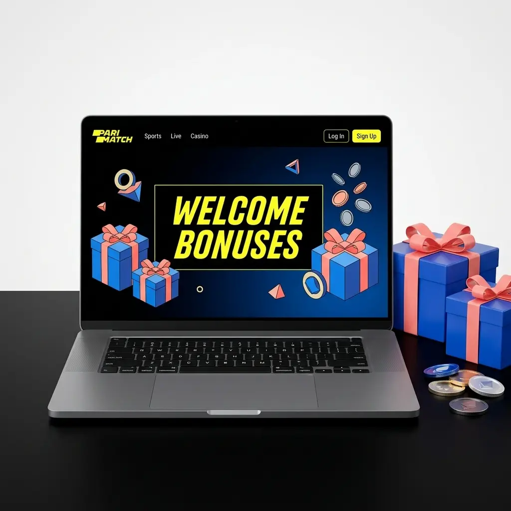 Parimatch welcome bonuses table showing four offers for Indian players with match percentages and max bonus amounts