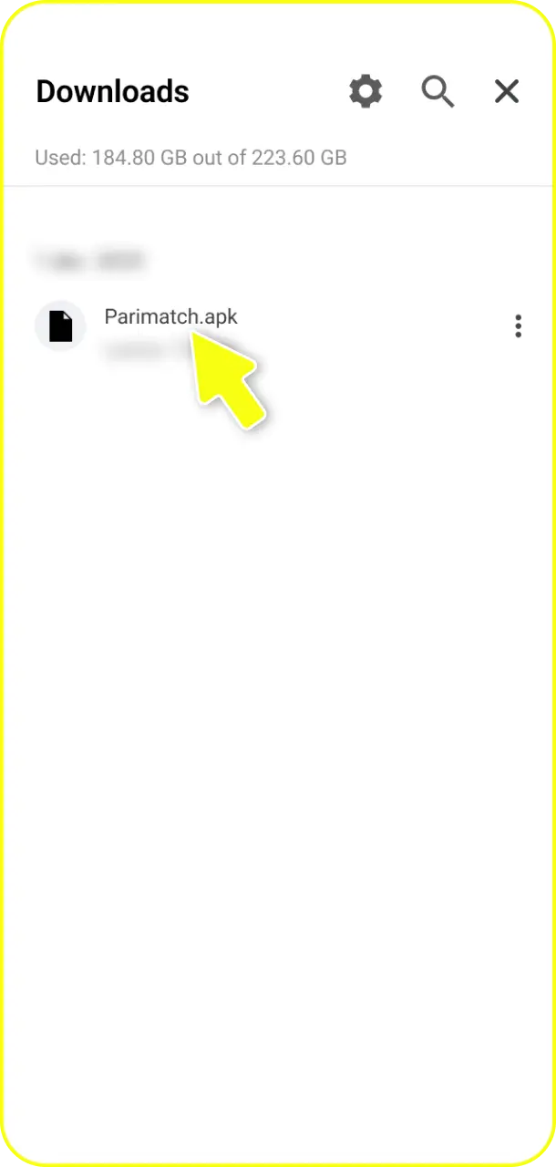 Tap the button to download the APK file safely onto your device for Parimatch Aviator.