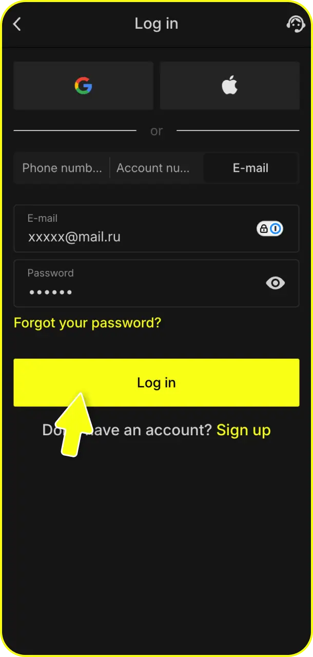 Enter your registration credentials to log in and access Aviator inside the Parimatch Aviator.