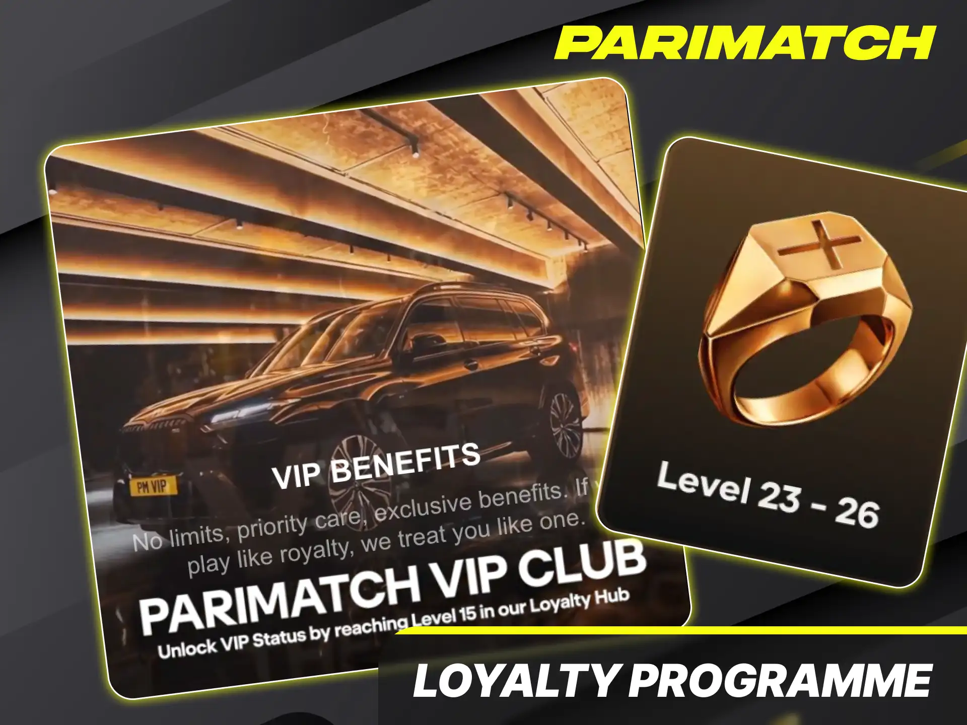 Earn valuable reward points for your activity inside the exclusive Parimatch loyalty programme section.