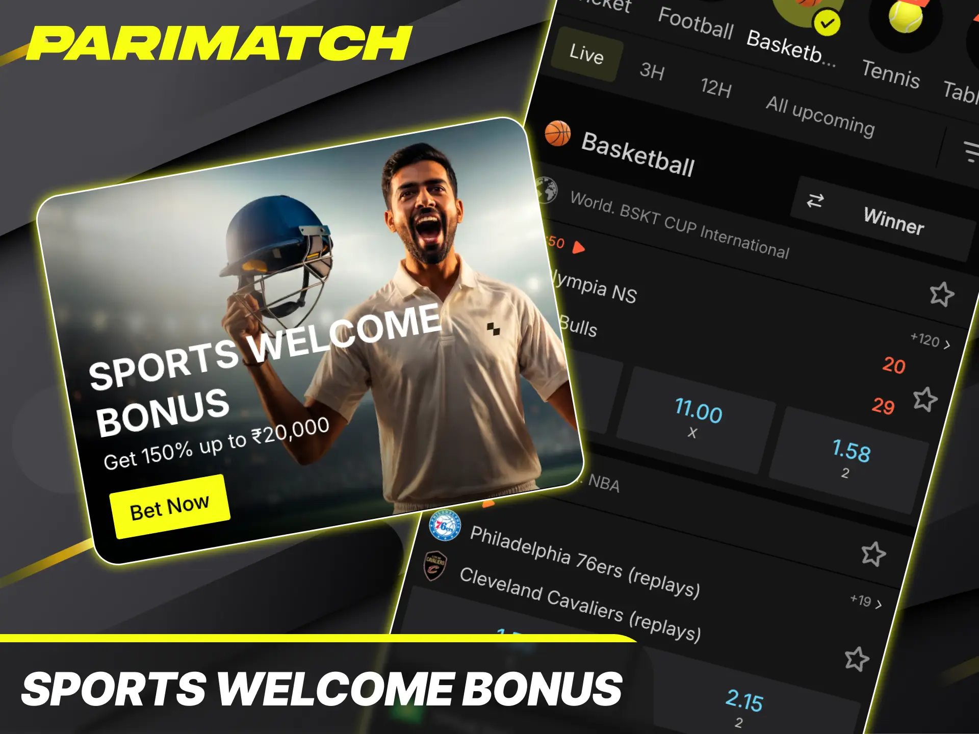 Boost your sports betting bankroll right after activating your sports welcome bonus on Parimatch deposit.