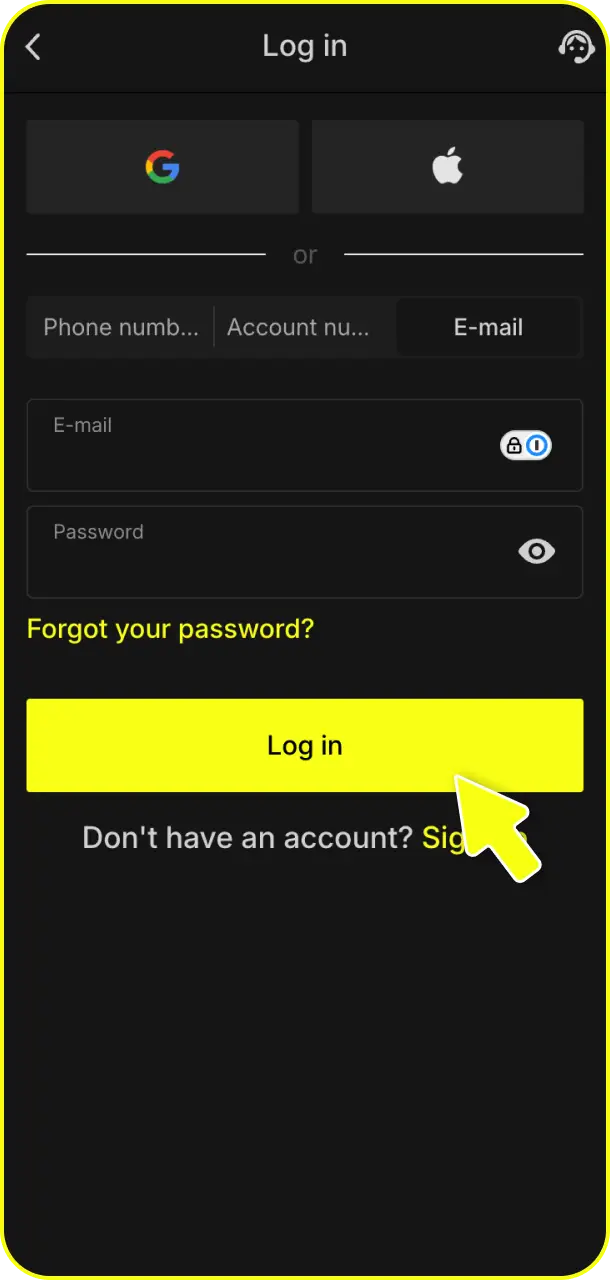 Access your profile securely to log in & go through verification steps on the Parimatch football platform.