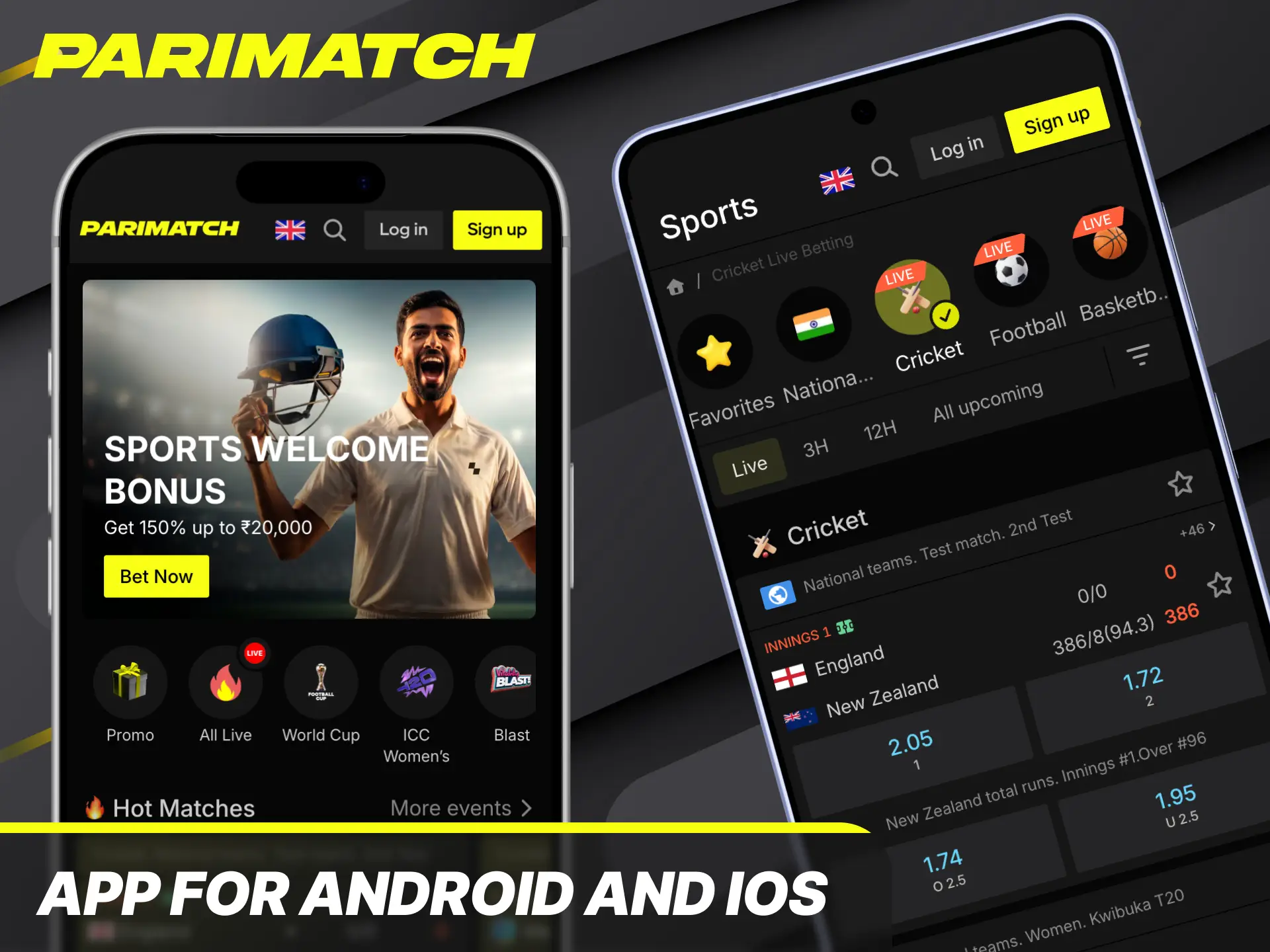 Download the official Parimatch app built for smooth Android and iOS performance.