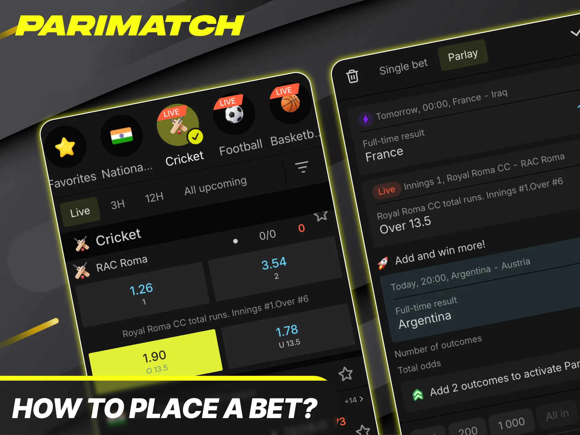 Read our step-by-step interactive manual to discover how to place a bet on Parimatch app.