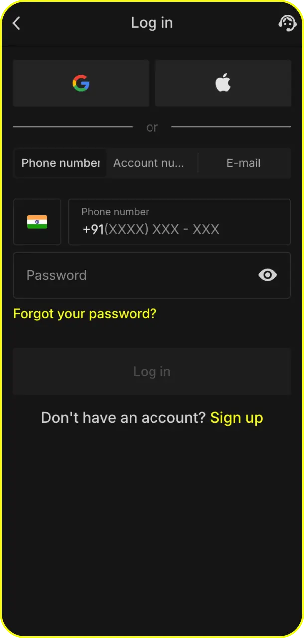 Log in and claim your bonus right after completing your Parimatch registration.